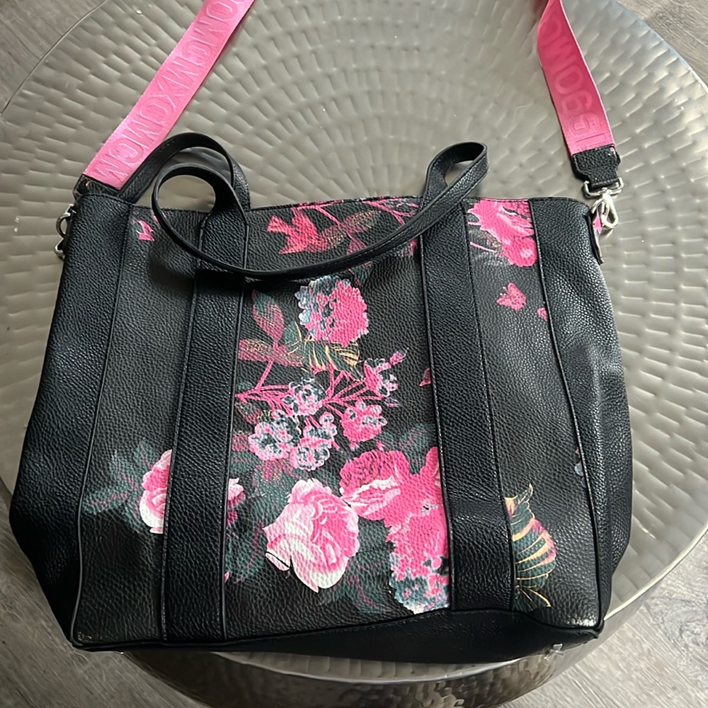 Steve Madden pink floral shoulder bag tote